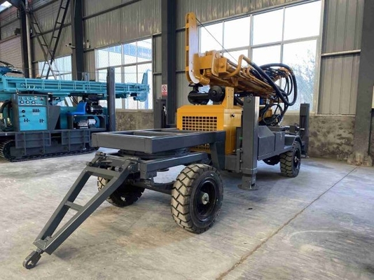 GL260T معدات حفر الآبار المقطورة 260m عمق 140-305mm قطر الثقب