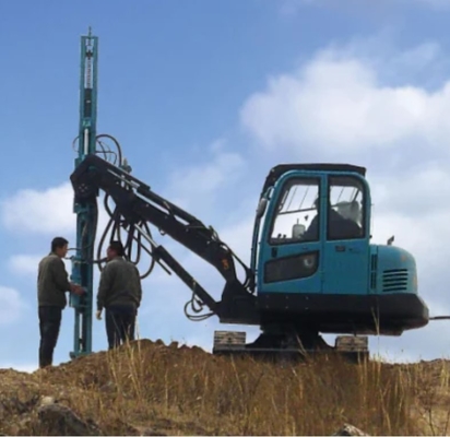 30m Blasthole Mining and Drilling Equipment 2.4Mpa ارتفاع ضغط لترسيخ المنحدر