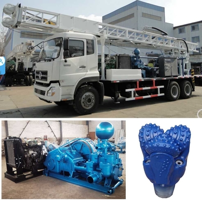 جهاز حفر 400 متر مثبت على هيكل شاحنة Dongfeng 6 × 4