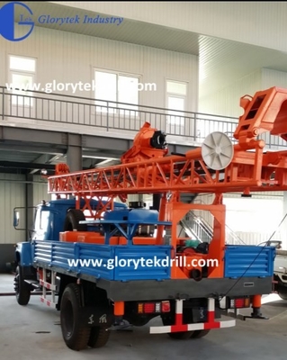 Dth Bore Hole Water Well Drill Rig Truck Mounted 300m آلة محمولة