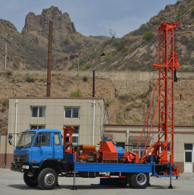 Dth Bore Hole Water Well Drill Rig Truck Mounted 300m آلة محمولة