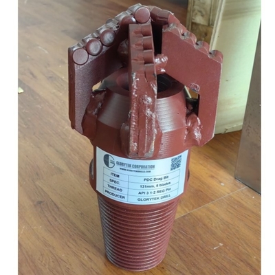 5 1/8 131mm قطر Pdc حفر الصخرة بيت 5 شفرات