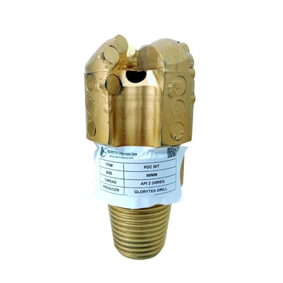 التنقيب عن المعادن 4 شفرة حفر النفط 98mm PDC حفر