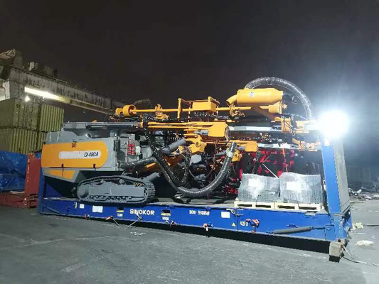 152-203mm المدى الصخرة حفر الجهاز مع 7M حفر أنبوب 114mm حفر أنبوب OD و 0-80 دورة في الدقيقة سرعة الدوران
