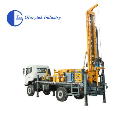 Full Hydraulic Water Well Truck Drilling Rig, 500m Depth, 105-350mm Range
