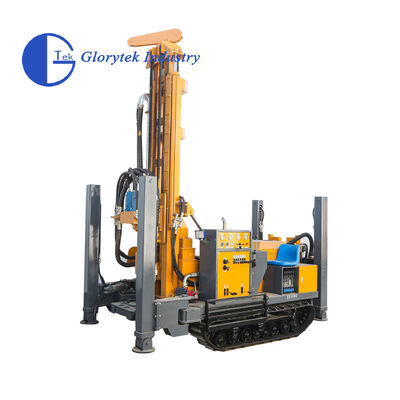 GL180R Rubber Crawler Water Well Drill Rig with 180m Depth and Hydraulic Top Drive for Geothermal Borehole Drilling